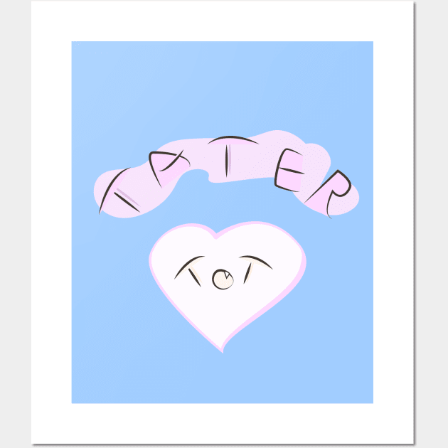 Tater tot the cat heart Wall Art by ZOOLAB